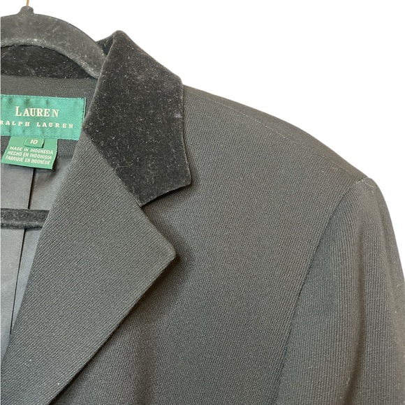 Lauren Ralph Lauren | NWT Black Wool Velvet Equestrian-style  Jacket | Size 10 - Picture 2 of 9